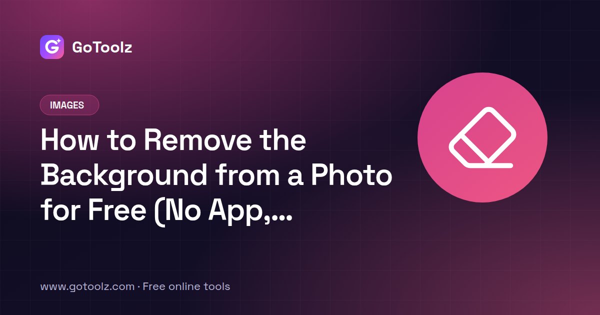 How to Remove the Background from a Photo for Free (No App, No Upload)